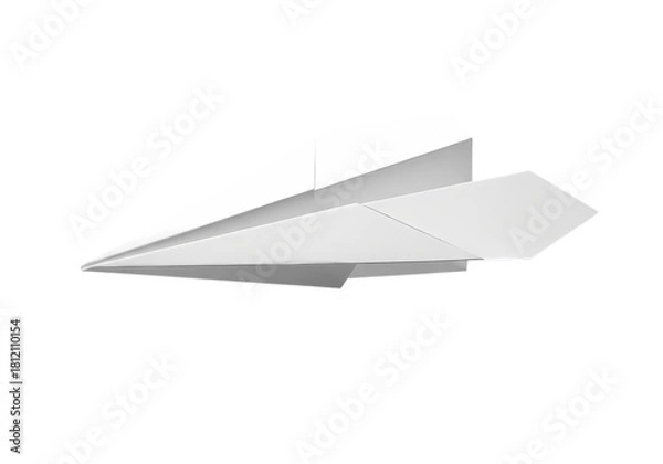Fototapeta Dream big with a simple white paper airplane