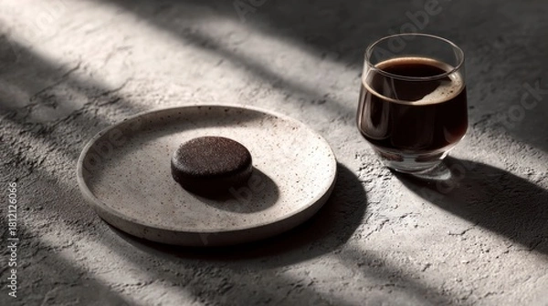 Obraz Chocolate cookie and coffee