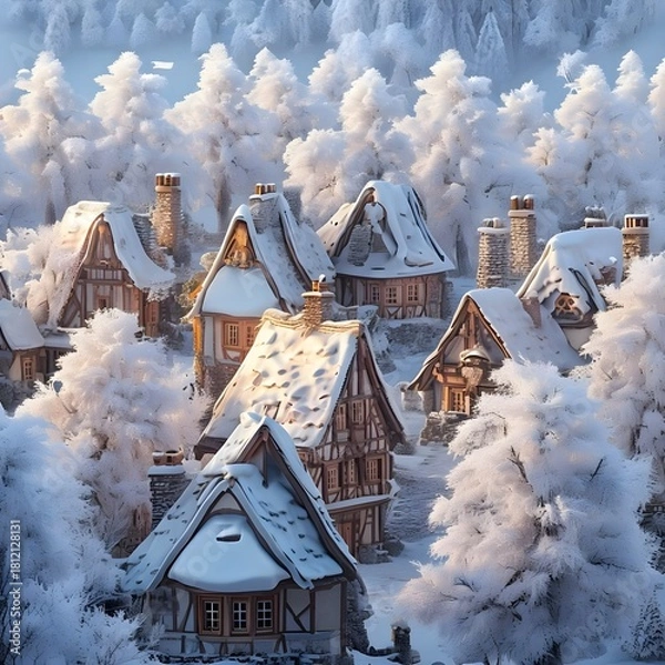 Fototapeta When the Sun Meets the Snow