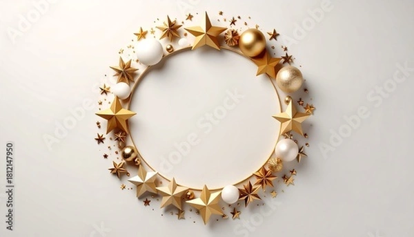 Fototapeta Star-shaped geometric circle representing teamwork