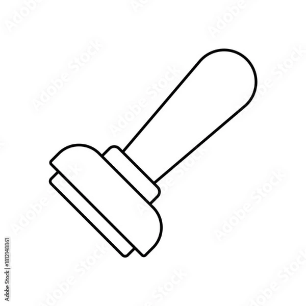 Fototapeta stamp icon outline editable stroke line drawing eps.