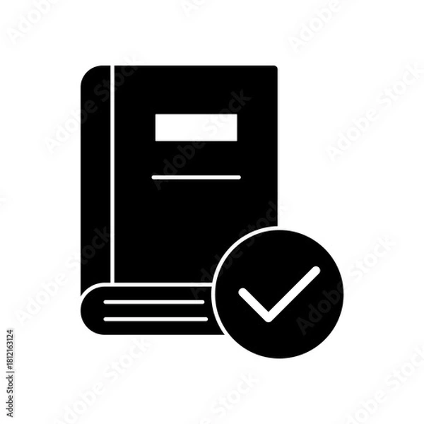 Fototapeta book icon outline editable stroke line drawing eps.