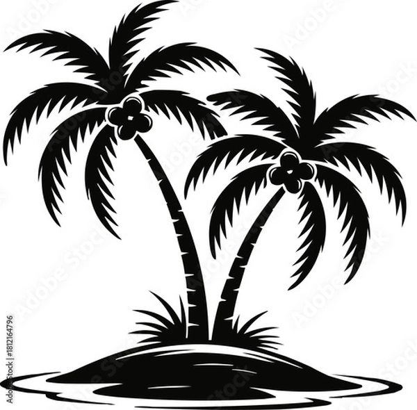 Fototapeta Palm tree vector 