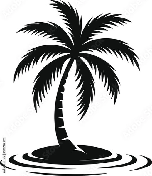 Fototapeta Palm tree vector 