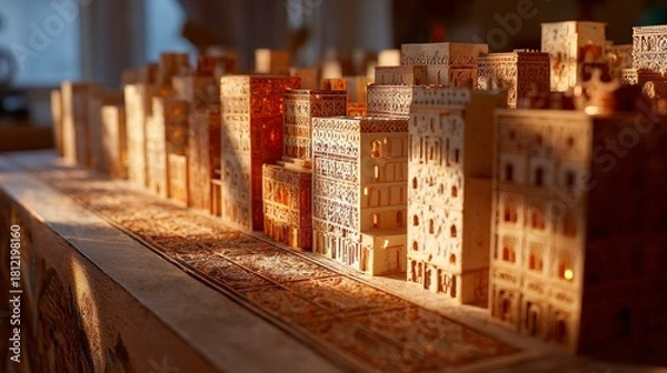 Obraz Model city buildings