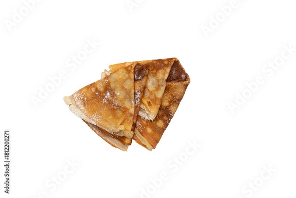 Obraz Pancakes with chocolate paste. Transparent.