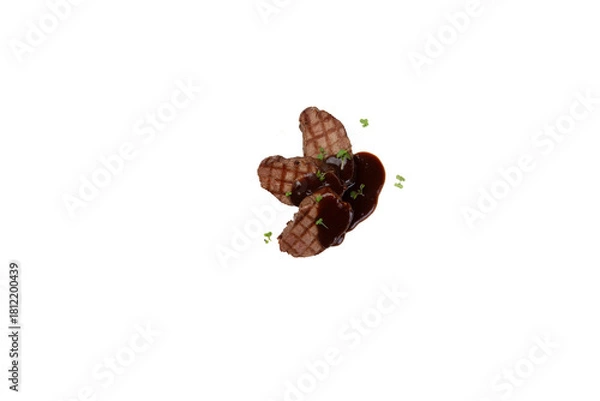 Obraz Fried beef tongue. Transparent.