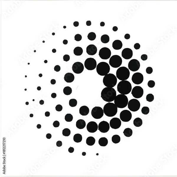 Obraz Abstract black and white dots seamless retro pattern design vector illustration texture backdrop