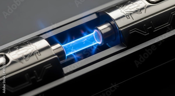 Fototapeta Futuristic Plasma Core in Sleek Metal Device High Tech Energy Concept