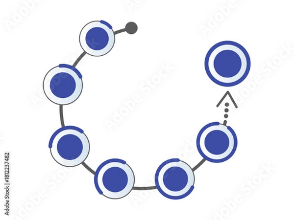 Obraz Process diagram start to end vector