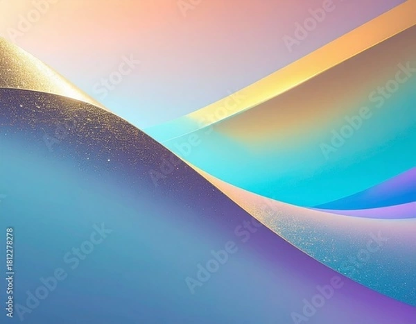 Obraz 曲線とグラデーション背景素材