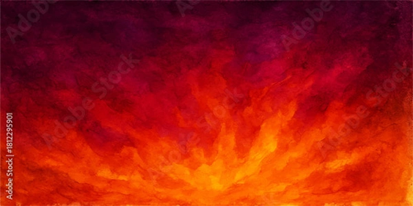 Fototapeta Abstract fire and smoke background with vibrant red and orange hues