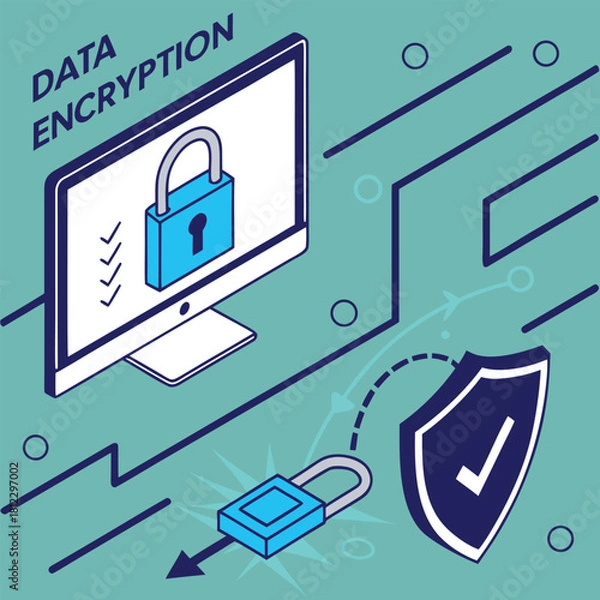 Fototapeta data encryption process