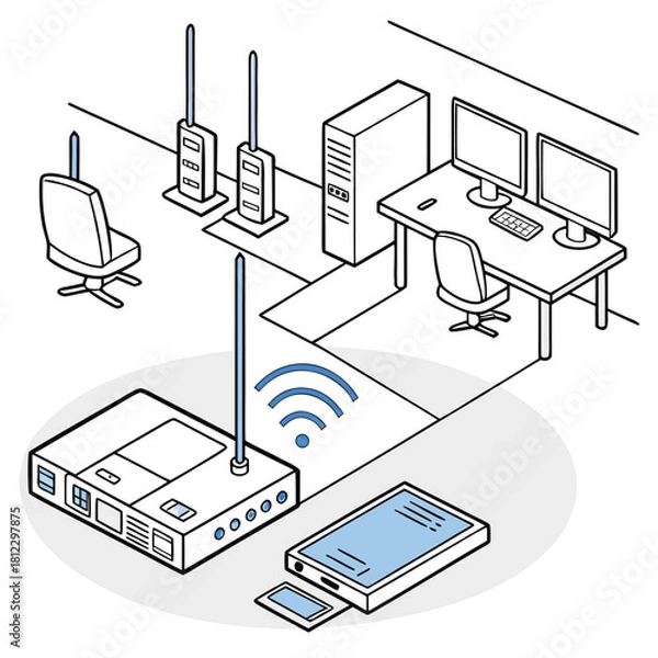 Fototapeta lan connection