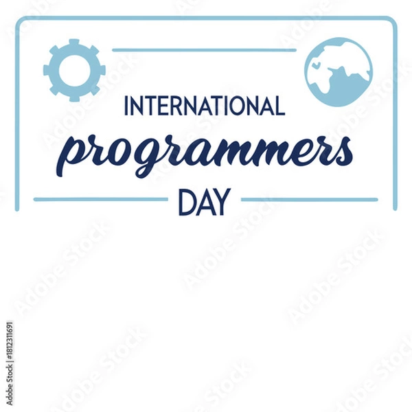 Fototapeta international programmers' day, cyber, computer, technology