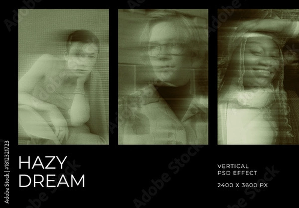 Obraz Motion Blur Vertical Image Effect Mockup