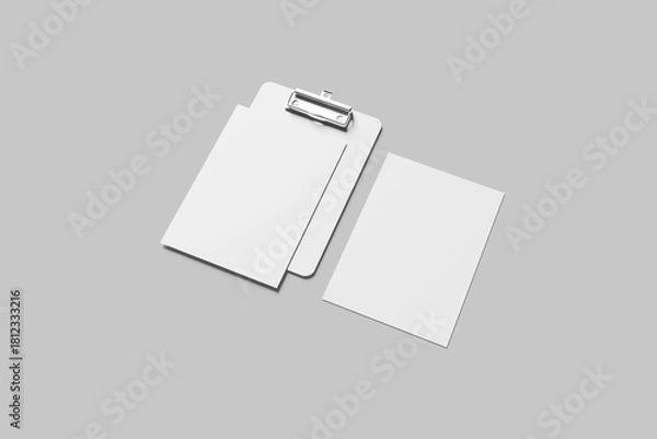 Obraz Blank Clipboard Mockup - 3D Illustration