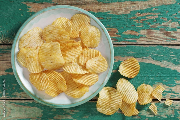 Obraz Potato chips on a plate