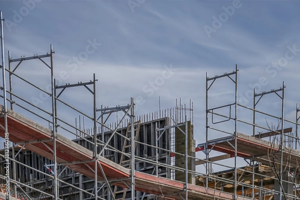 Obraz Baugerüst auf der Baustelle