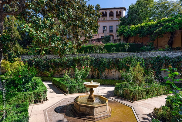 Obraz Gardens of the Alhambra. Granada. Andalucia. Spain.