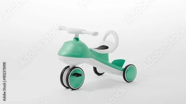 Obraz green plastic car