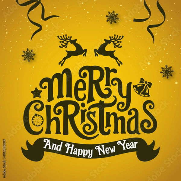 Fototapeta Merry Christmas tree concept made of white 2026 happy new year decorations star isolated on red background table minimal flat lay, xmas winter holiday party, top down view, copy space, wide banner.