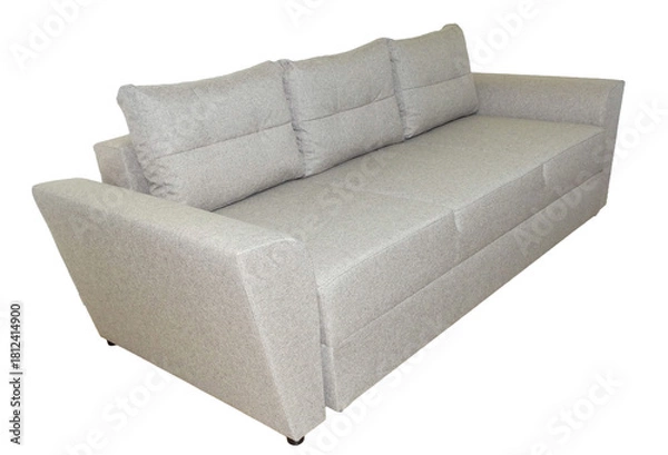 Obraz Gray sofa isolated on white background