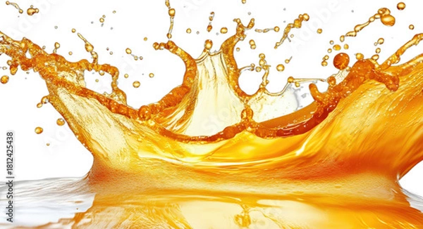 Obraz Vibrant orange liquid splash creating dynamic and refreshing visual effect