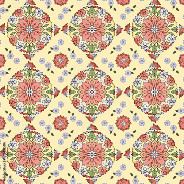 Fototapeta seamless floral pattern