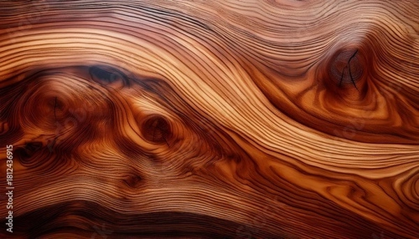 Fototapeta detailed close up photograph showcasing the pattern of wood grain