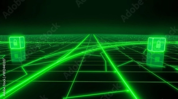 Fototapeta Green tariff supply chain concept