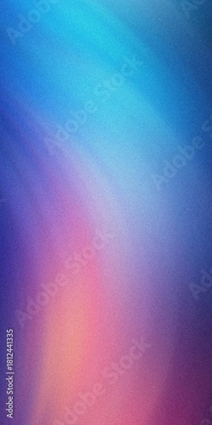 Fototapeta Abstract textured background with a gradient of blue pink and purple grainy background glowing color noise texture banner header cover poster backdrop design