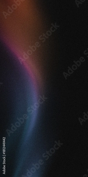 Fototapeta Abstract cosmic nebula with vibrant colors and dark space background grainy background glowing color noise texture banner header cover poster backdrop design