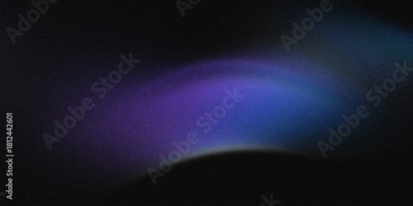 Fototapeta Abstract aurora borealis swirls of purple and blue light in dark noise texture banner header cover poster backdrop design
