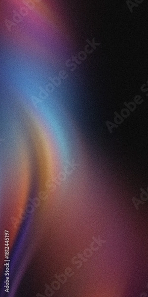 Fototapeta Abstract swirling aurora borealis colors with a cosmic texture grain texture noise texture banner header cover poster backdrop design