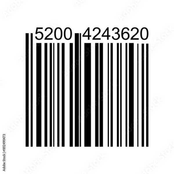 Obraz Vector illustration of single isolated barcode icon