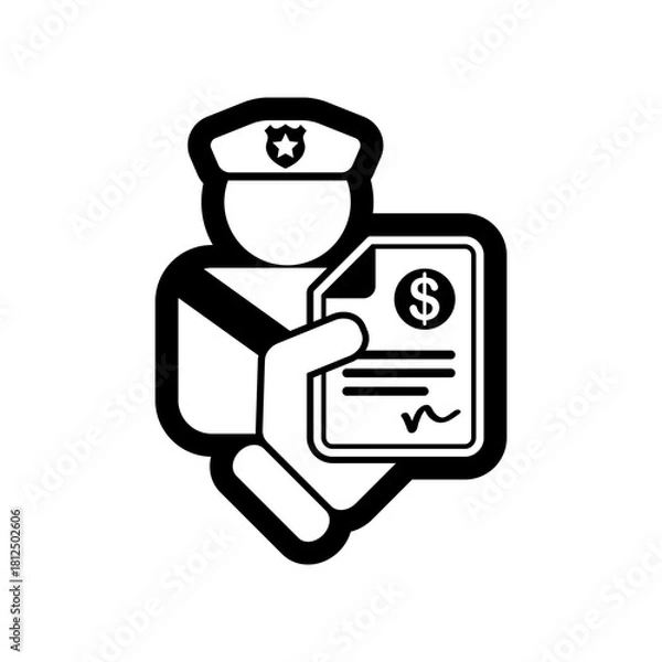 Obraz Policeman fine icon