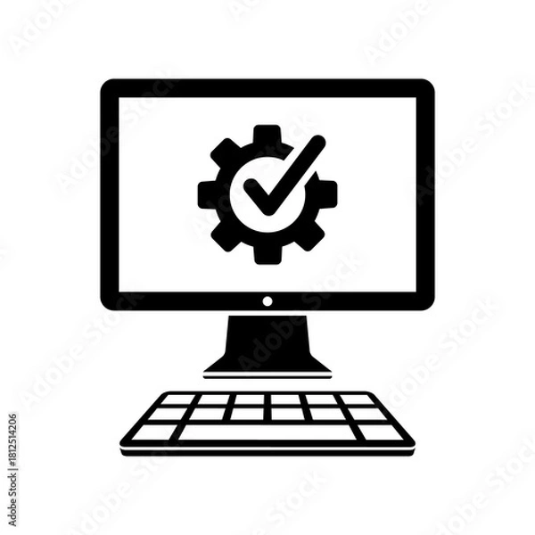 Obraz Computer setup flat icon