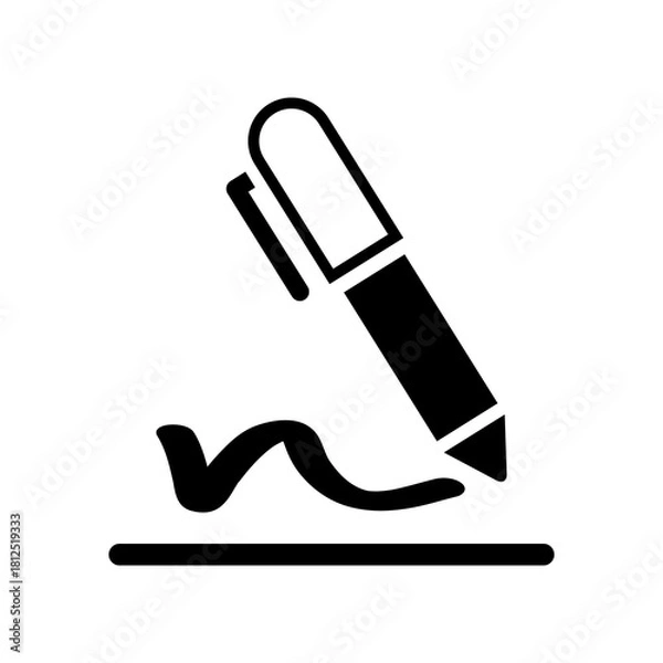 Obraz Signature concept - Vector web icon