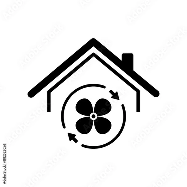 Obraz House air conditioner - Vector web icon