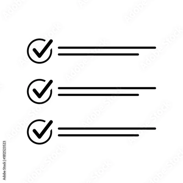 Obraz Check list - Vector web icon