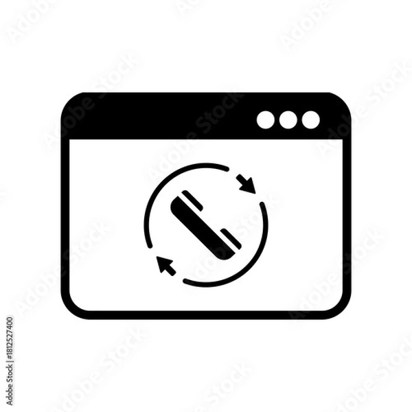 Obraz Full phone assistance application - Vector flat icon