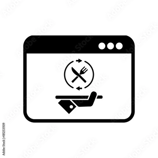 Obraz Fooding full web services - Vector flat icon