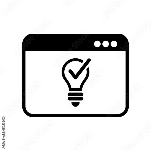 Obraz Light bulb - Innovative idea - Vector icon for computer website 