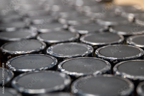 Obraz Sealed black product lids