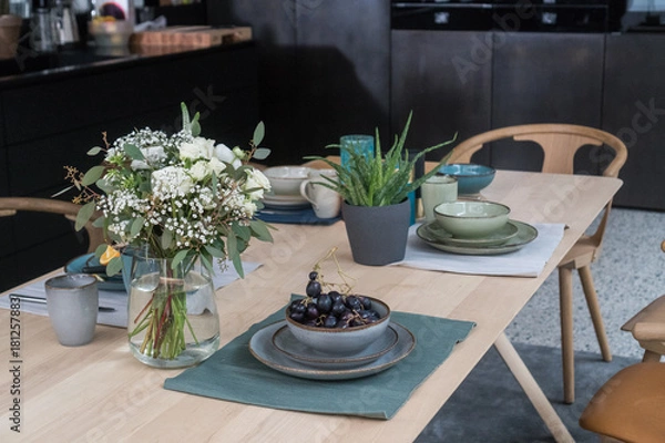 Obraz schön gedeckter Frühstückstisch