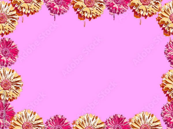 Obraz frame with flowers