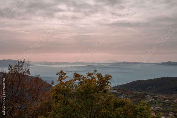 Obraz sunset over the lake
