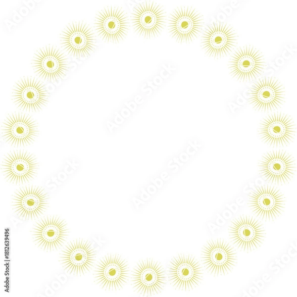 Obraz Star round frame. Sunburst explosion star. Template with empty space for your text