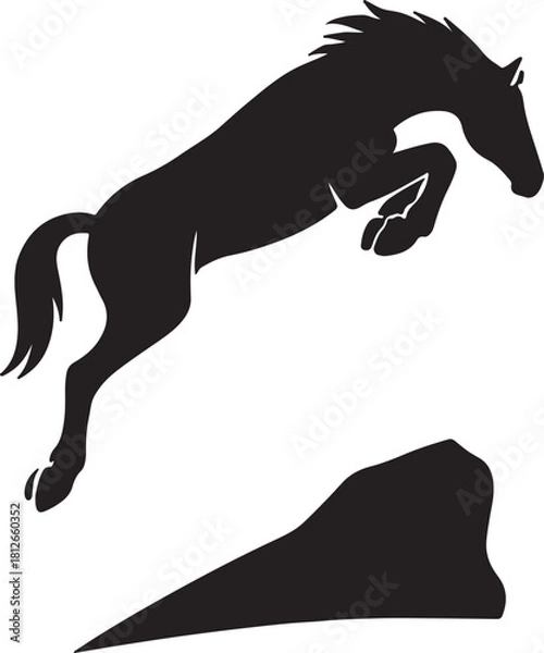 Obraz Abstract geometric design with bold colors and text elements